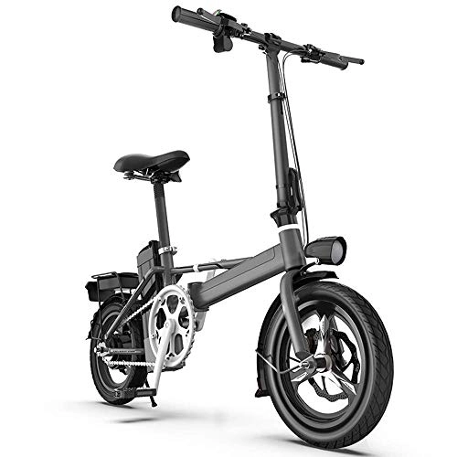 Bicicletas eléctrica : Dpliu-HW Bicicleta Eléctrica Generación Conducir Bicicletas eléctricas Plegables Hombres y Mujeres Batería pequeña Coche Rueda de magnesio de Alta Velocidad Versión Amortiguación 48V