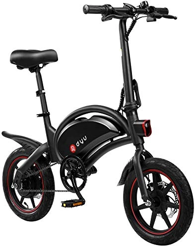 Bicicletas eléctrica : DYU D3F Bicicleta eléctrica Plegable de montaña, Bicicleta de aleación de Aluminio de 240 W, batería extraíble de Iones de Litio de 36 V / 6 Ah con 3 Modos de conducción