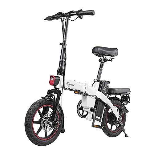 Bicicletas eléctrica : DYU F Wheel A5 Standard 350W 7.5AH 14 pulgadas Electric Bike (Blanco)