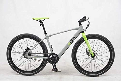 Bicicletas eléctrica : E-Life Designer City - Bicicleta eléctrica, color gris y verde