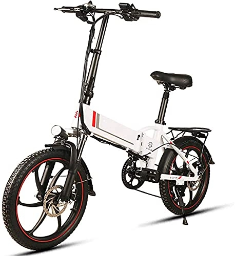 Bicicletas eléctrica : Ebikes, 20 en bicicleta eléctrica para adultos e-bicicleta de montaña plegable con batería de litio de 48V 8AH y aleación de aluminio asiento trasero de la velocidad de la velocidad de la velocidad de