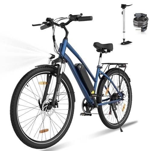 Bicicletas eléctrica : ELEKGO 28" Bicicleta Eléctrica, Motor de 250W, 7 Velocidades, Bici Eléctrica con Batería Extraíble de 36V 15Ah, Ebike Bicicletas Pedaleo Asistido Alcance hasta 45-100KM