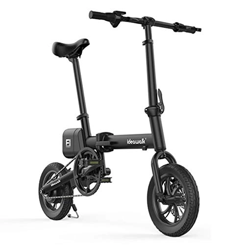 Bicicletas eléctrica : Eléctricas Coche Bicicleta 12 Pulgadas Que doblan la batería de Litio Desmontable Elegante 36V del Coche (Color : Black, Size : 100km)