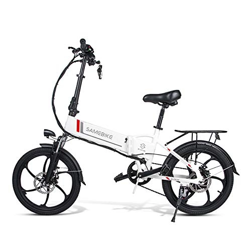 Bicicletas eléctrica : Embarque Local Europeo S7 Bicicleta eléctrica para Adultos, batería 48V / 10Ah, kilometraje del Motor sin escobillas de 350W 40KM / 60KM en Bicicleta de montaña en Modo Pas (White)