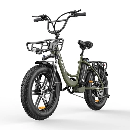 Bicicletas eléctrica : ENGWE Bicicleta eléctrica L20 de 20 pulgadas, 7 velocidades, para hombre y mujer, batería de litio de 48 V y 13 Ah para un largo alcance de hasta 90 millas