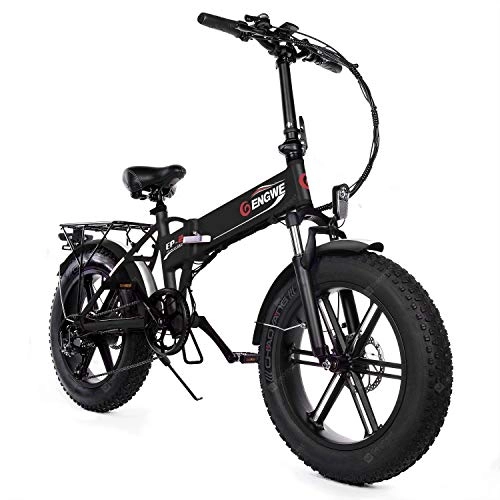 Bicicletas eléctrica : ENGWE EP-2 Versión Mejorada 500W Bicicleta eléctrica de neumático Gordo Plegable con batería de Iones de Litio de 48V 12.5Ah