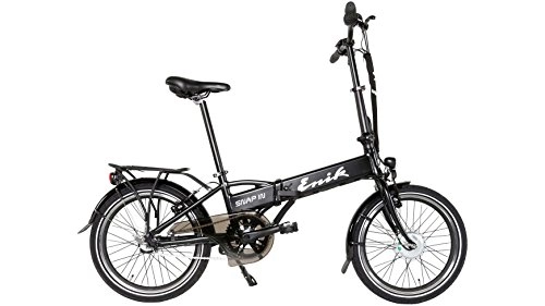 Bicicletas eléctrica : enik E-Bike bicicleta plegable para Snap-in 20, 20pulgadas, 3marchas, frontal del Motor, 317WH 50, 8cm (20pulgadas)