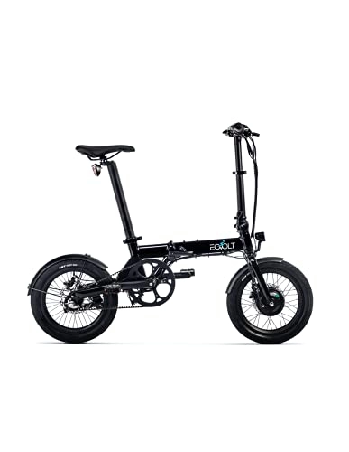 Bicicletas eléctrica : EOVOLT City X - Bicicleta plegable con pedaleo asistido eléctrico, 25 km / h, rueda de 16 pulgadas, cambio axial Shimano de 3 velocidades, tracción por correa