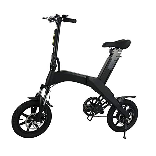 Bicicletas eléctrica : ESWING - Bicicleta elctrica de 350 W con absorcin de Impactos, Plegable, 350 W, Freno de Disco Delantero y Trasero rpido