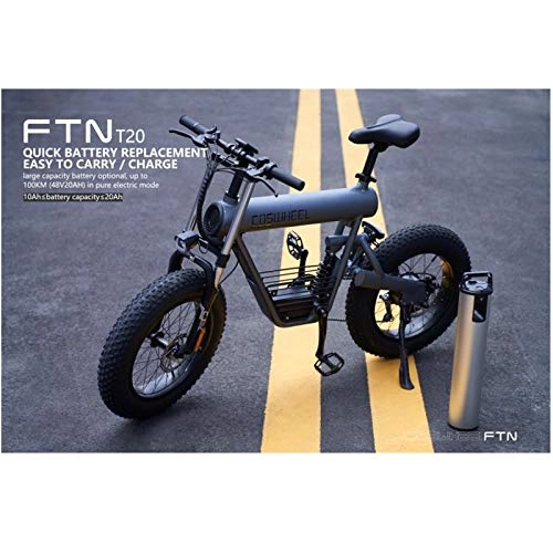 Bicicletas eléctrica : EVELO COSWHEEL FTN T20 20 pulgadas 48 V 500 W 10 Ah bicicleta eléctrica