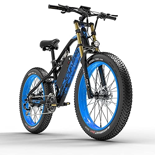 Bicicletas eléctrica : Extrbici Bicicleta Eléctrica de Montaña para Adultos 750W 48V 17Ah Li-Ion Neumáticos de 26'' Pulgadas Doble Suspensión Velocidad Máxima 31MPH con Guardabarros XF900