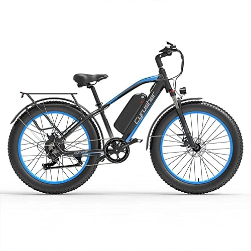 Bicicletas eléctrica : Extrbici Bicicleta eléctrica de montaña para Hombres y Mujeres con batería de Litio Impermeable de Banda Gruesa 48V13AH XF650 Blue