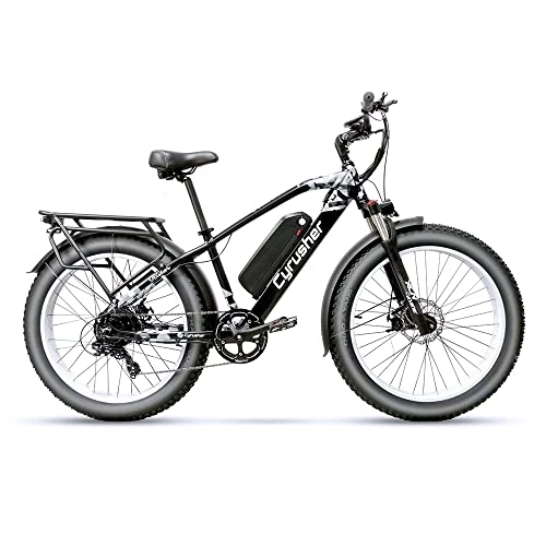 Bicicletas eléctrica : Extrbici Bicicletas Eléctricas para Adultos Bicicleta Eléctrica de Montaña para Hombres y Mujeres con Batería de Litio Impermeable de Banda Gruesa 48V16AH XF650 White
