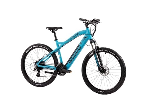 Bicicletas eléctrica : F.lli Schiano Braver Bicicleta eléctrica, Unisex-Adult, Azul, 27.5