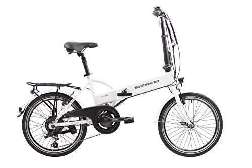 Bicicletas eléctrica : F.lli Schiano E- Sky Bicicleta eléctrica Plegable, Unisex Adulto, Blanca, 20