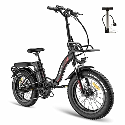 Bicicletas eléctrica : Fafrees Bicicleta eléctrica F20 MAX Bicicleta eléctrica Urbana Plegable de 20 Pulgadas Shimano 7 Speed ​​​​MTB para Hombre E-Bike con Cesta, Negro