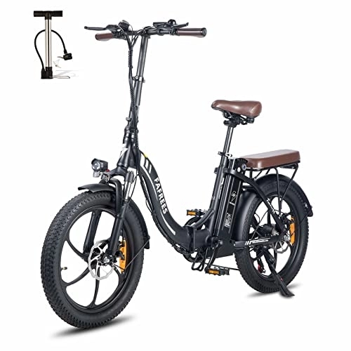 Bicicletas eléctrica : Fafrees Bicicleta eléctrica F20-PRO, 20 Pulgadas Plegable Bicicleta Urbana eléctrica, 250 W fatbike, 18Ah batería, Rango de 140 km, E-Bike para Adultos, Negro