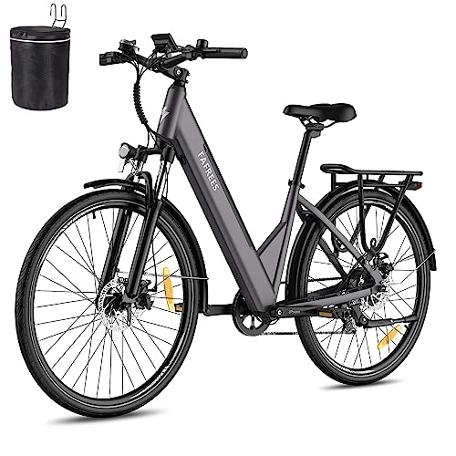 Bicicletas eléctrica : Fafrees Bicicleta eléctrica Oficial F28 Pro 27, 5 Pulgadas 14, 5 Ah, E Bike para Hombre Mujer, 250 W Shimano 7S, Bicicleta eléctrica con luz de Freno, Pedelec Pantalla LCD de 3, 5 Pulgadas con App