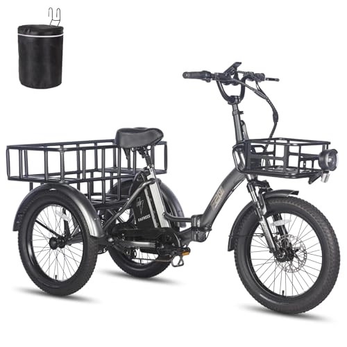 Bicicletas eléctrica : Fafrees Bicicleta plegable oficial F20 Mate Fat bicicleta eléctrica de carga de 20 pulgadas 48 V 18, 2 Ah batería, frenos de disco hidráulicos bicicleta eléctrica, bicicleta eléctrica de carga de 180