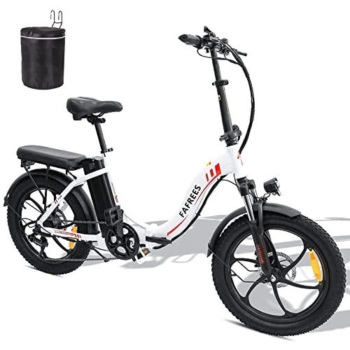 Bicicletas eléctrica : Fafrees F20 Bicicleta Eléctrica Plegablede 20"*3.0 Pulgadas con Batería Extraíble de 36V 16AH, Bicicleta Eléctrica de 250 W, Máxima 25 km / h Shimano 7S para Mujer Hombre Adolescente Anciano