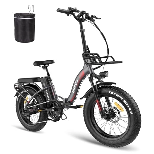Bicicletas eléctrica : Fafrees F20 MAX Bicicleta Eléctrica, 20" * 4.0" Fatbike, 22.5Ah Batería Samsung, Bicicleta de Montaña Eléctrica Plegable para Adultos, 25 km / h, Alance 100-150KM, Gris