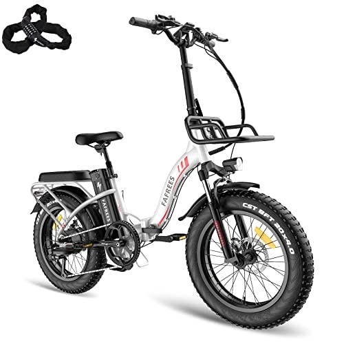 Bicicletas eléctrica : Fafrees F20 MAX Bicicleta Eléctrica Plegable de Neumático Gordo 20"*4.0 Pulgadas con Batería Samsung de 48V 22.5AH, Bicicleta de Montaña Eléctrica para Adultos, Luz de Freno, Shimano 7S, 54 N.m