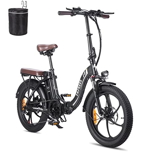 Bicicletas eléctrica : Fafrees F20 Pro Fat E Bike para hombre de 20 pulgadas con batería de 36 V 18 Ah, bicicleta de ciudad eléctrica de 3, 0 pulgadas, 250 W E Bike para mujer, 150 kg, plegable Pedelec, máx. 25 km / h,