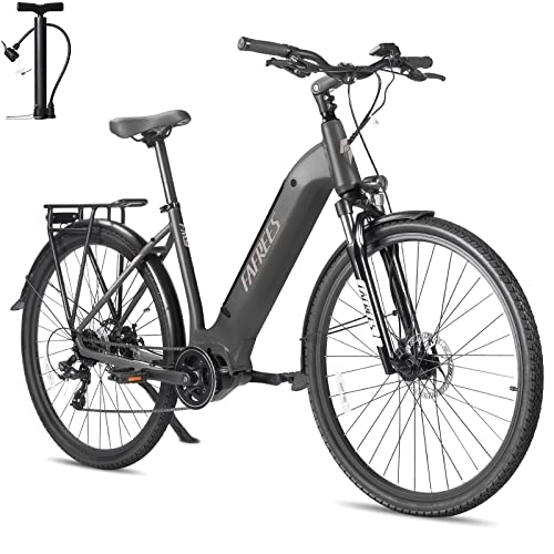 Bicicletas eléctrica : Fafrees FM9 Bicicleta Urbana Eléctrica Batería de Tubo Integrada de 15Ah, Bicicleta Eléctrica con un par de hasta 65 N.m, Capacidad de Carga 150KG