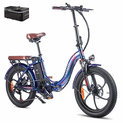 Bicicletas eléctrica : Fafrees [Oficial] Bicicleta eléctrica F20-PRO, 20 Pulgadas Plegable Bicicleta Urbana eléctrica, 250 W fatbike, 18Ah batería, Rango de 140 km, E-Bike para Adultos, Aurora Azul