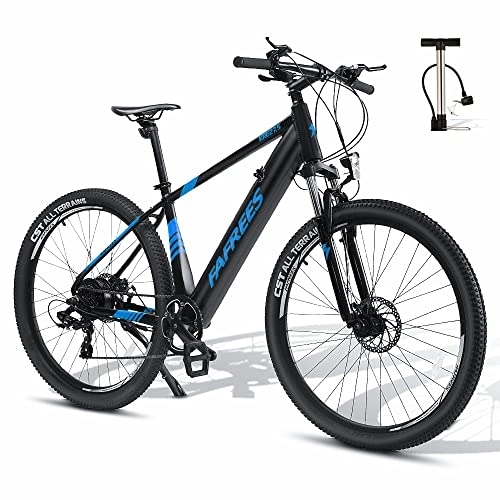 Bicicletas eléctrica : Fafrees [Oficial] Bicicleta Eléctrica KER 27.5S, 27.5" 250 Watt Bicicleta Eléctrica de Montaña, 36V 10 Ah Batería Extraíble, SHIMINO 7-Vels ebike Unisex Adultos, Azul / Negro