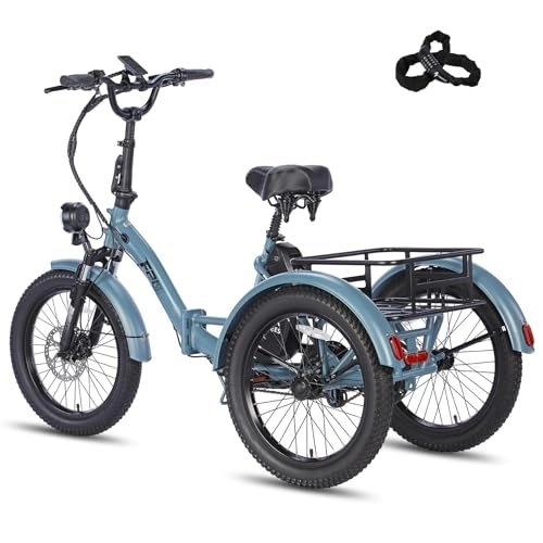 Bicicletas eléctrica : Fafrees [ Oficial F20 Mate Triciclo bicicleta frenos de disco hidráulicos 18, 2 Ah / 873, 6 Wh batería, bicicleta eléctrica para hombre 25 km / h, bicicleta eléctrica con 3 ruedas, bicicleta eléctrica