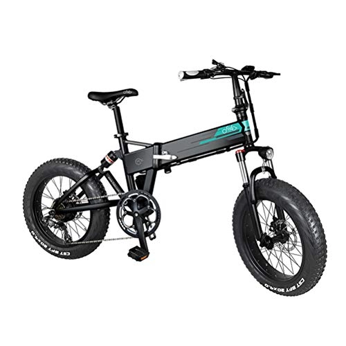 Bicicletas eléctrica : Fangteke FIIDO M1 pieghevole Bici elettrica 250W motore 7 velocità deragliatore Display 3 modalità Display LCD 20 ruote 4 pollici pneumatici Grassi per adulti adolescenti