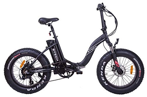 Bicicletas eléctrica : fat-bike Bicicleta eléctrica Plegable con pedalada asistida 20 " 500 W z-tech negra