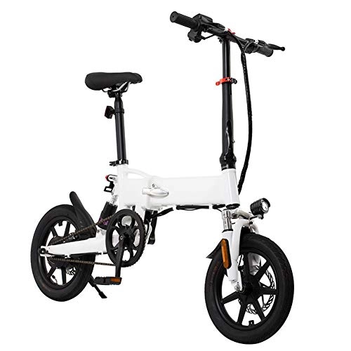 Bicicletas eléctrica : Fbewan 14" Ciudad eléctrica Plegable para Bicicleta E-Bici eléctrica de la Bicicleta con Motor sin escobillas de 250W y 36V 7.8Ah batería de Litio de Tres Modos (hasta 25 km / h)