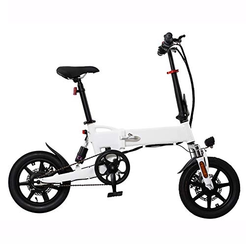 Bicicletas eléctrica : Fbewan Unisex Jvenes Adultos de 14 Pulgadas 25 kilometros / H 36V 250W 8AH Bicicleta Plegable elctrica de la Bicicleta elctrica de aleacin de Aluminio Bicicleta elctrica Pedales Power Assist