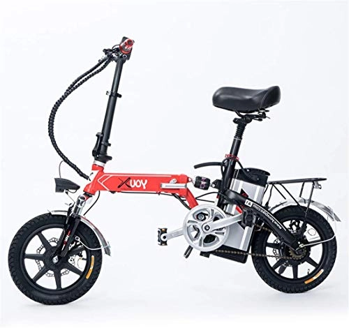 Bicicletas eléctrica : FEE-ZC Universal Adultos Bicicleta eléctrica Plegable Bicicleta portátil Velocidad de hasta 40 KM / h EBike Pedal Assist con Acelerador 48v 250w Motor