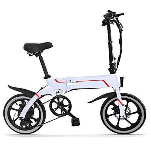 Bicicletas eléctrica : Festnjght Bicicleta eléctrica Plegable 16 Pulgadas, ciclomotor eléctrico asistido, Rango de 40-50 km para desplazamientos Diarios Bomba de Aire
