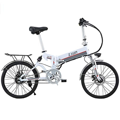 Bicicletas eléctrica : FFF-HAT Bicicleta de montaña eléctrica Plegable de 350w / 36V, Bicicleta de batería asistida de 20 Pulgadas, Cuerpo de aleación de Aluminio, Velocidad única con medidor Inteligente, Resistencia 80 KM