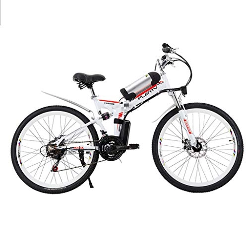 Bicicletas eléctrica : FFF-HAT Bicicleta de montaña Plegable eléctrica 48V10AH Bicicleta eléctrica asistida de 26 Pulgadas con batería de Litio 48V10Ah 480W Motor