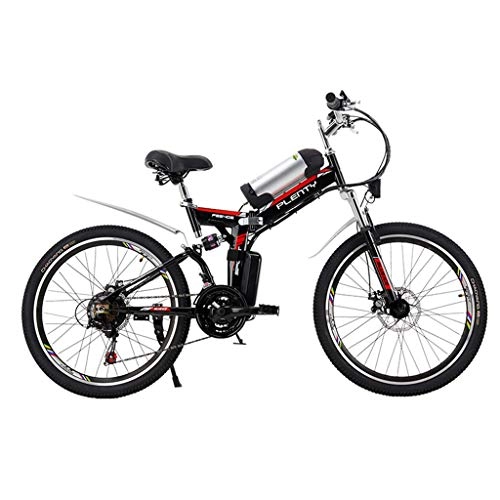 Bicicletas eléctrica : FFF-HAT Bicicleta eléctrica Plegable para Adultos Bicicleta eléctrica de 26 Pulgadas / Bicicleta eléctrica de cercanías 48V10AH Batería Bicicleta de montaña