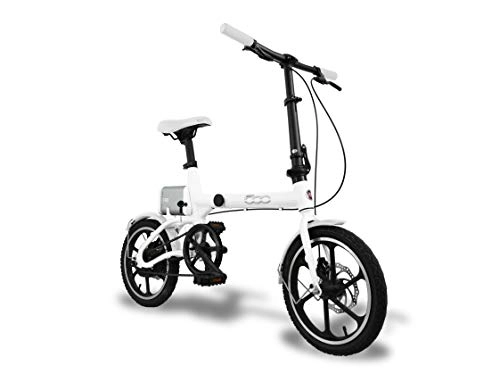 Bicicletas eléctrica : Fiat Fbike16-W - Bicicleta eléctrica plegable unisex - Adulto, blanco, 16 pulgadas