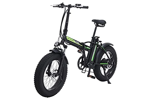 Bicicletas eléctrica : Ficyacto Bicicleta Electrica Plegabe Ebike 20", Aluminio, Shimano 7 Vel, Batería de Litio 48V15ah