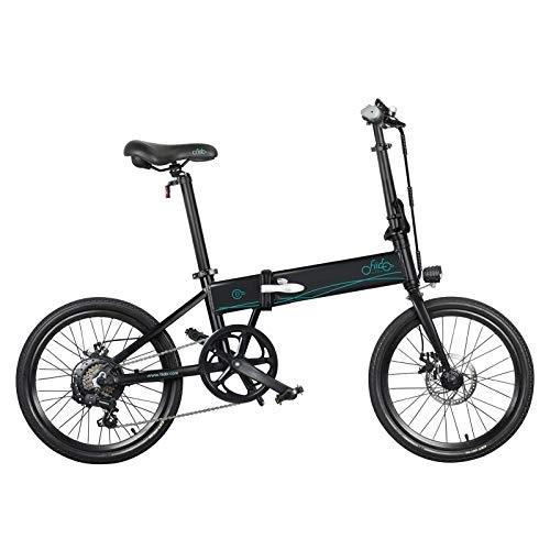 Bicicletas eléctrica : FIIDO D4S - Bicicleta eléctrica plegable para adultos, 36 V, bicicleta eléctrica plegable de 20 pulgadas, guía de larga distancia de 80 km, recibida entre 5 y 7 días, color negro
