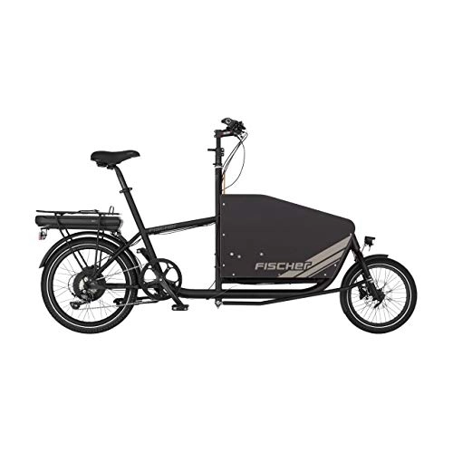 Bicicletas eléctrica : FISCHER Bicicleta eléctrica Leo 1.0, bicicleta de carga eléctrica con 90 L de volumen, bicicleta de cargo eléctrica, bicicleta de carga de 36 V, batería de 522 Wh.