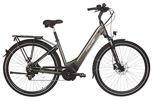 Bicicletas eléctrica : Fischer City 6.0i - Bicicleta elctrica (28", Altura 44 cm, Motor Central Brose 50 NM, batera de 36 V), Color Gris Platino Mate, tamao 44 cm, tamao de Cuadro 44, tamao de Rueda 28