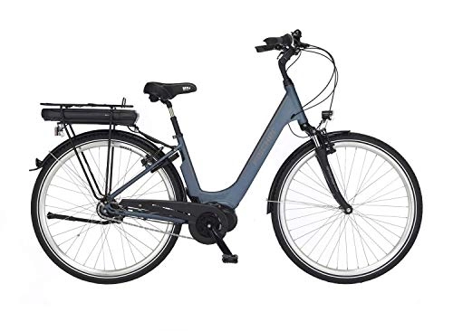 Bicicletas eléctrica : FISCHER City Cita 2.0-Bicicleta eléctrica (28", Motor Central 50 NM, 36 V), Color Azul petróleo Mate, Unisex Adulto, 28'' -RH 44 cm