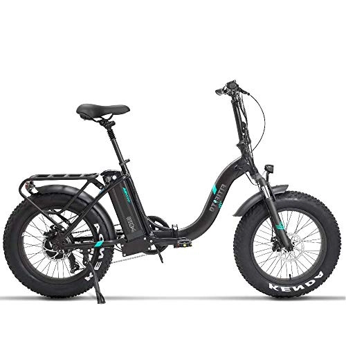Bicicletas eléctrica : Fitifito Fatbike Fatbike FT20 - Bicicleta eléctrica plegable de 20 pulgadas, 48 V, 250 W, motor trasero con castillo, 9 velocidades, cambio Shimano
