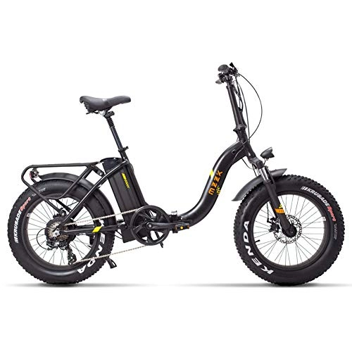 Bicicletas eléctrica : FJNS Bici Eléctrica montaña 48V 13Ah Bicicleta eléctrica Plegable con batería extraíble y Pantalla LCD, 20 Pulgadas 4.0 neumático ensanchado ebike de Playa 25-40 km / h - 400W, Picture2