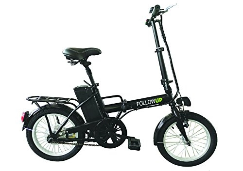 Bicicletas eléctrica : FOLLOW UP E05 Bicicleta eléctrica Plegable para Adulto, Color Negro