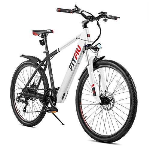Bicicletas eléctrica : FUJISOL Bicicleta eléctrica Blanca 20″ 250W bateria Samsung 36V Shimano 6V-